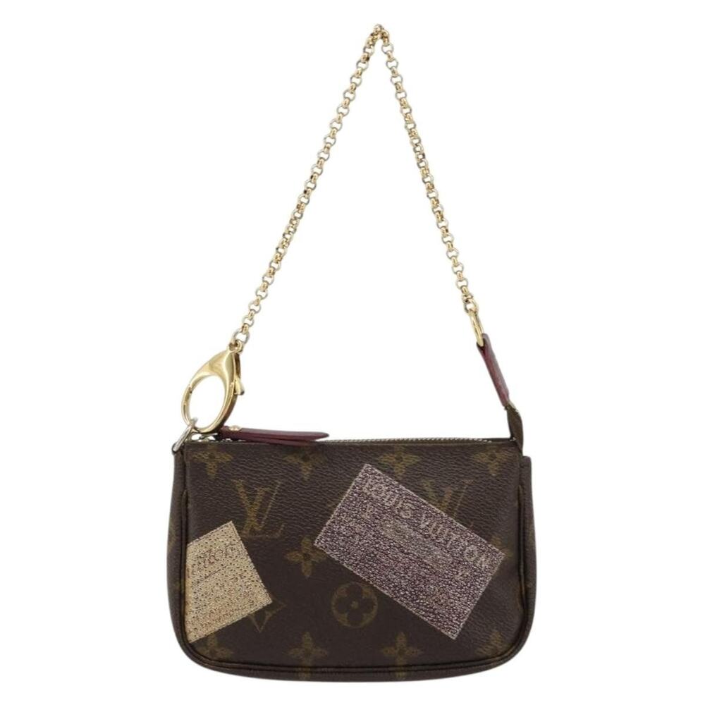 Louis Vuitton Monogram Trunk Mini Pochette Accessoires Pouch Brown